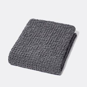 Snowe Honeycomb Hand Towel in‎ Charcoal Grey 100% Cotton Made in Italy